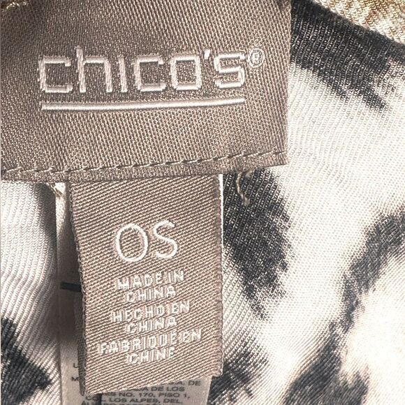 Chico's Animal Patch Cheetah Print Wrap Shawl One size Fits All NWT 📦 - Picture 5 of 10